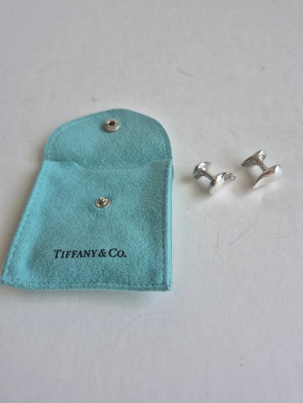 Tiffany & Co. Cufflinks Elsa Peretti Tear Drop 925 Sterling Silver